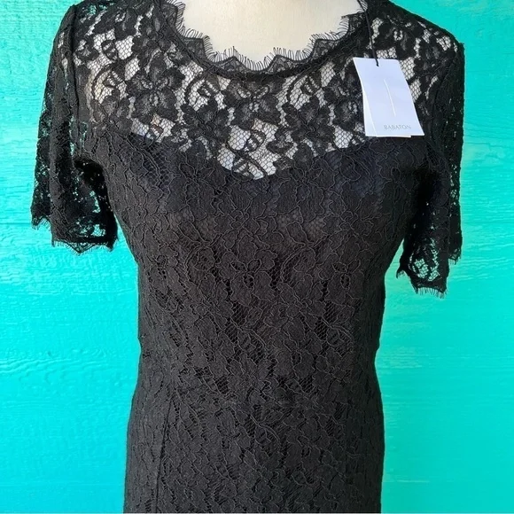 ARITZIA BABATON BLACK LACE “LORCAN” MIDI DRESS SIZE 10 NWT - Picture 4 of 8